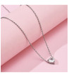Collier Coeur Cristal Acier Inoxydable