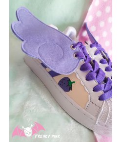 Ailes pour chaussures kawaii ou roller violet pastel