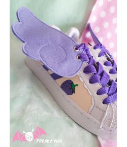 Ailes pour chaussures kawaii ou roller violet pastel