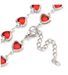 Red Hearts Stainless Steel Necklace