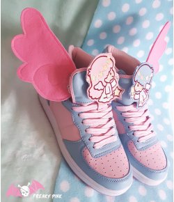 Ailes pour chaussures ou roller ange rose pastel