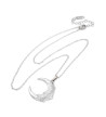Collier Demi Lune Fleurie Acier Inoxydable