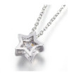 Collier Etoile Cristal Acier Inoxydable
