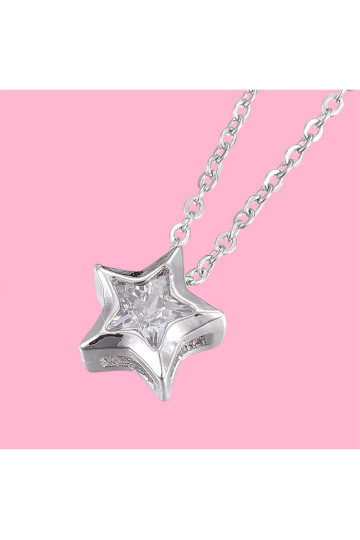 Cristal Star Stainless Steel Necklace