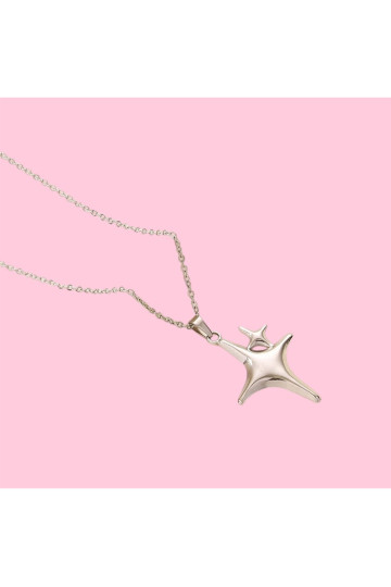 Atomic Stars Stainless Steel Necklace