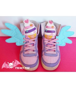 Ailes pour chaussures kawaii ou roller poney bleu pastel