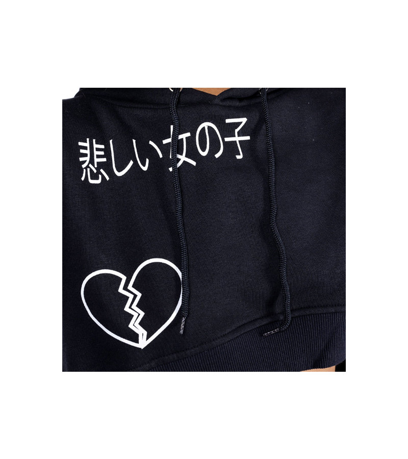 Sad Girl Crop Hood