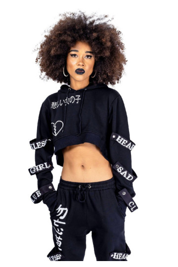 Sad Girl Crop Hood