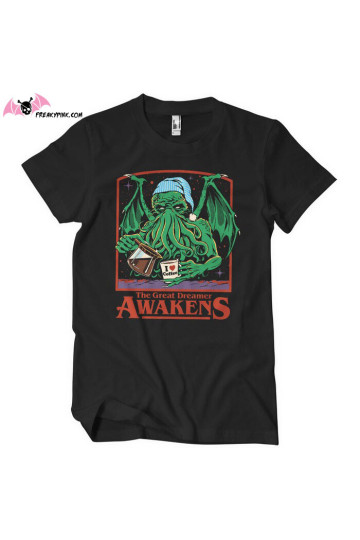 T-shirt Cthulhu loves coffee Steven Rhodes Unisexe