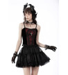 Dark Red And Black Gothic Funeral Corset