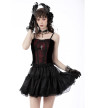 Dark Red And Black Gothic Funeral Corset