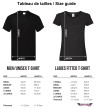 Unisex t-shirts size guide