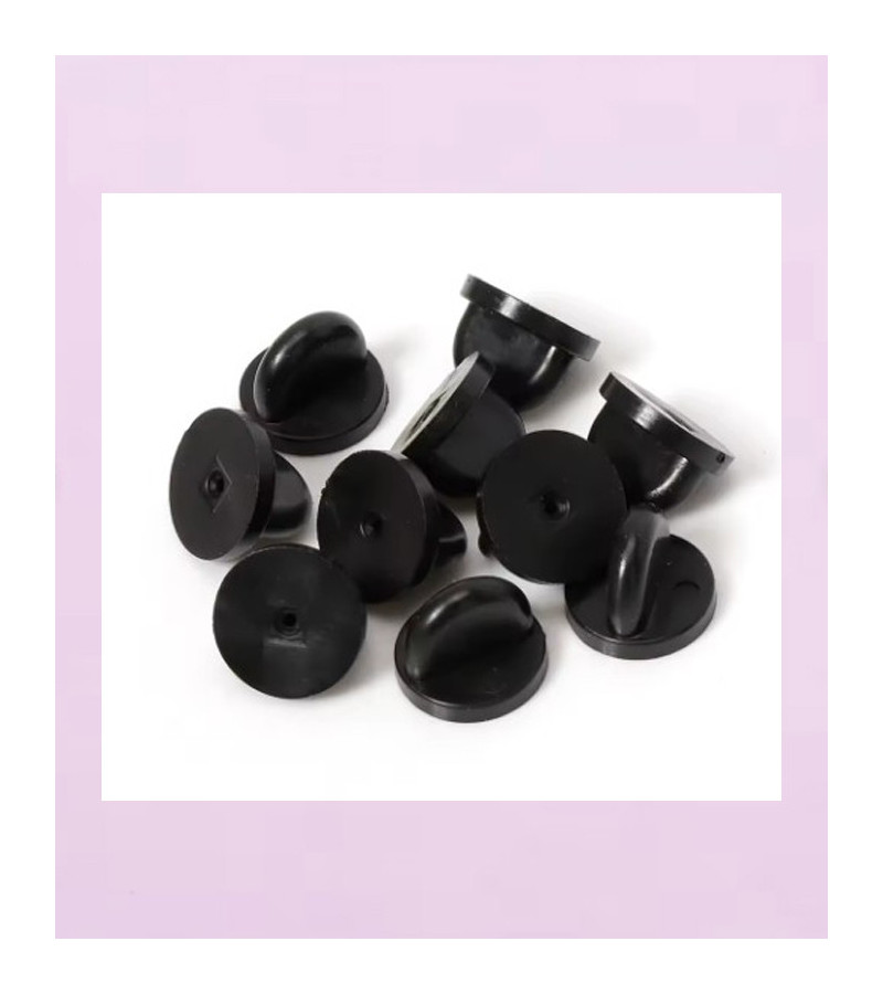 Black rubber backs