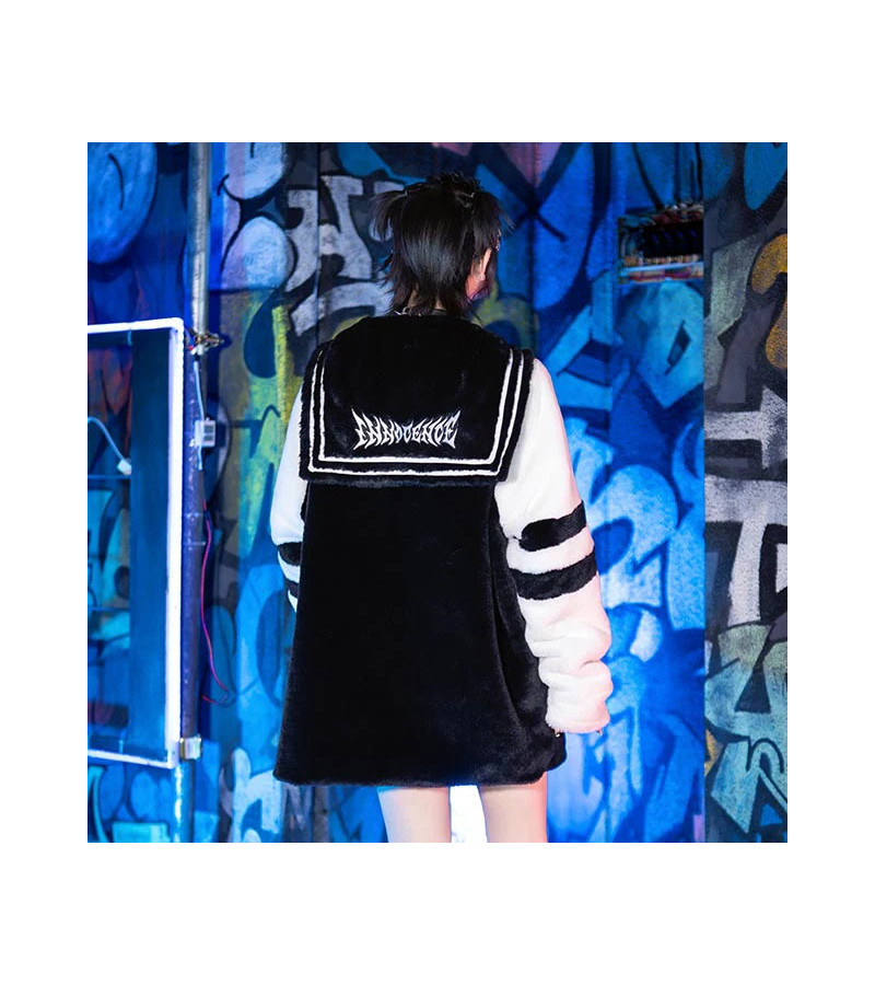 Heavenly Sailor Faux Fur Coat - Listen Flavor