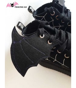 Ailes pour chaussures chauve-souris noires et violettes