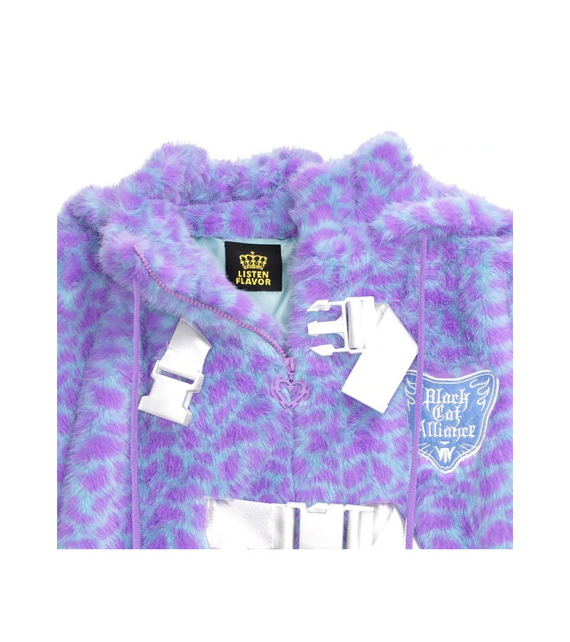 Manteau Fourrure Black Cat Alliance Monster Violet - Listen Flavor