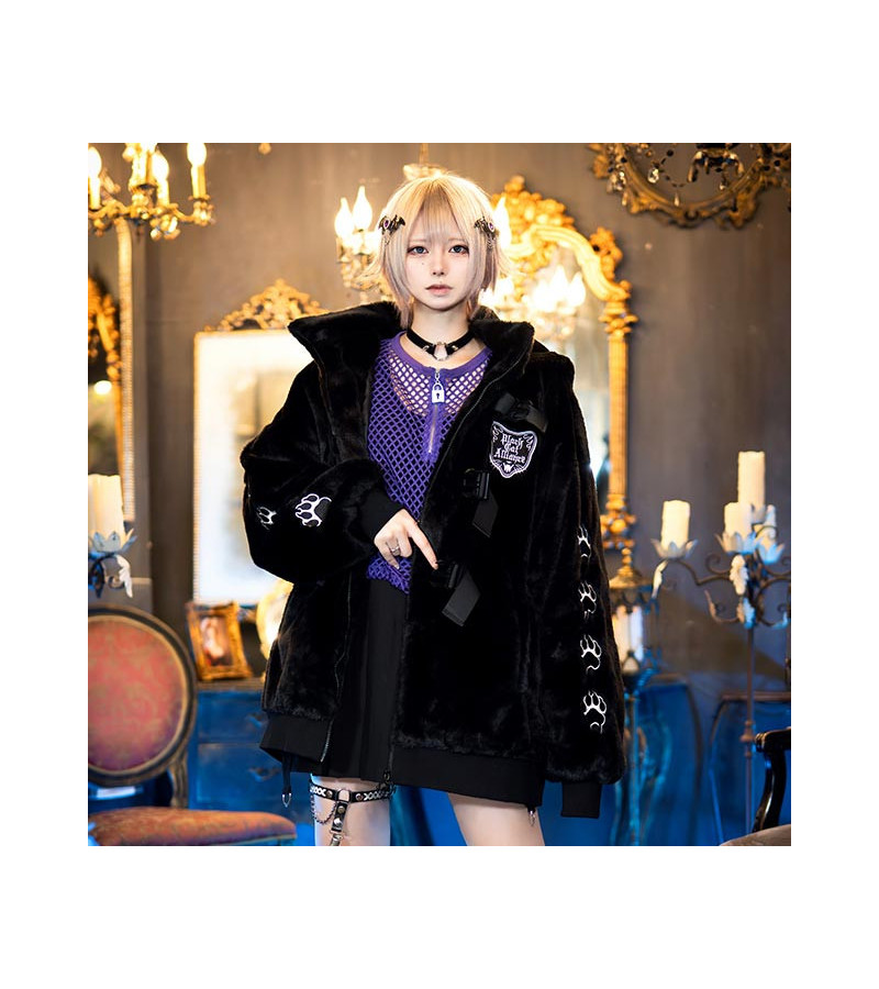 Black Monster Black Cat Alliance Coat - Listen Flavor