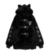 Manteau Fourrure Black Cat Alliance Monster Noir - Listen Flavor