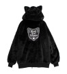 Manteau Fourrure Black Cat Alliance Monster Noir - Listen Flavor