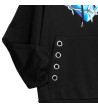 Metallic Blue Heart Sweat-Shirt - Listen Flavor