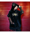 Black Velvet Slash Hoodie - Listen Flavor