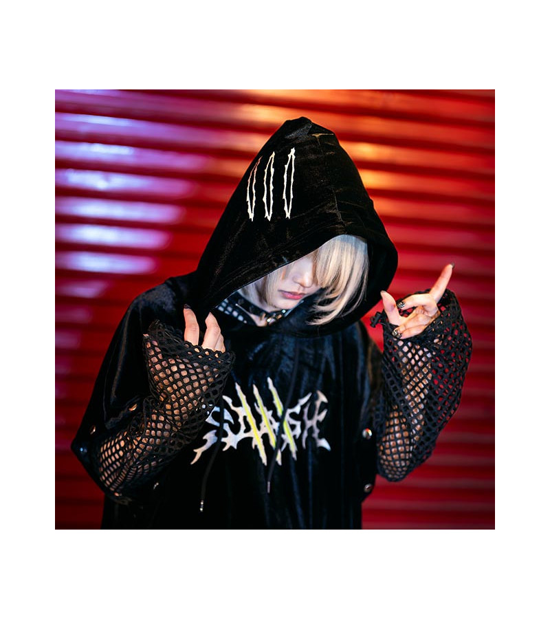 Sweat-shirt Velours Slash Noir - Listen Flavor