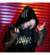 Black Velvet Slash Hoodie - Listen Flavor