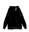 Sweat-shirt Velours Slash Noir - Listen Flavor