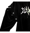Sweat-shirt Velours Slash Noir - Listen Flavor