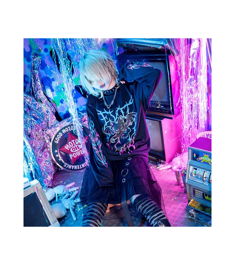 Fallen Black Cat Long Sleeves T-Shirt - Listen Flavor