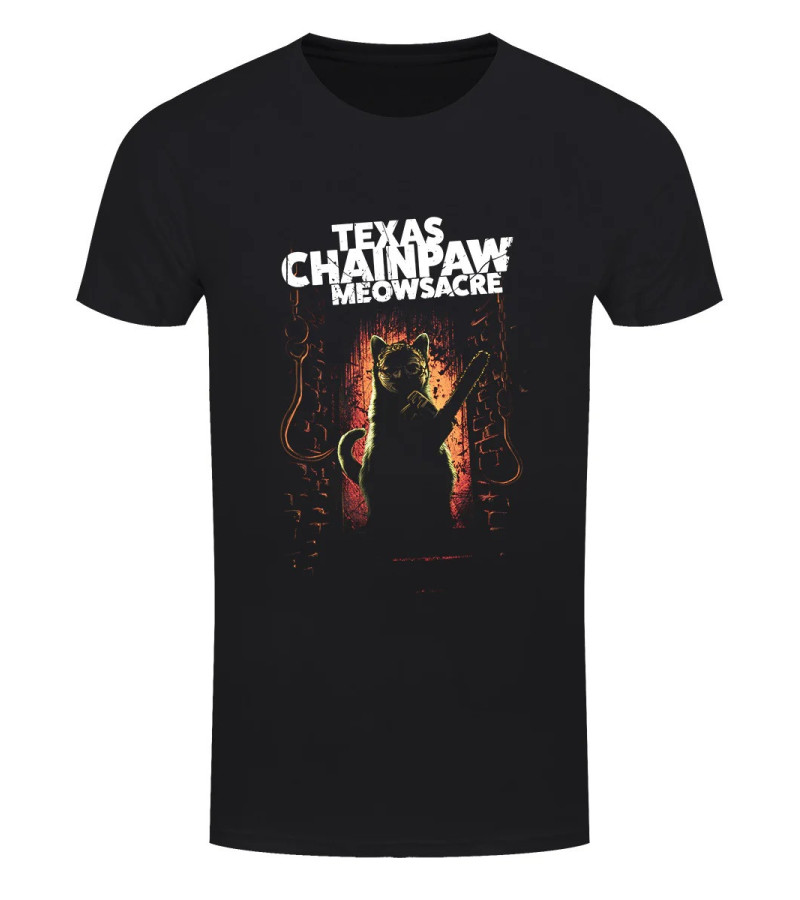 Horror Cats Texas Chainpaw Meowsacre T-shirt