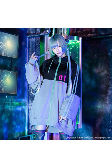 Sweat-Shirt Gris Hatsune Miku X Listen Flavor
