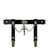 Jarretière Croix Noire Chaines