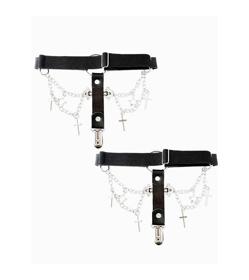 Gothic Cross Chains Garter