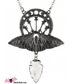 Collier papillon Cristal Moon avec quartz