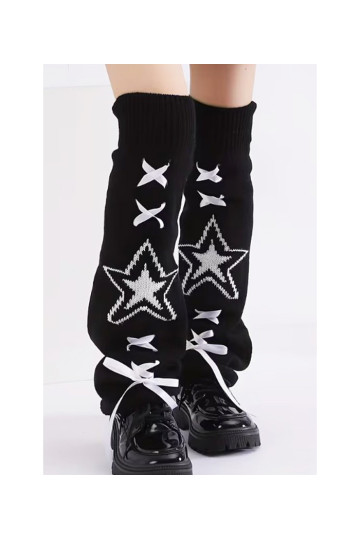 Black And White Star Leg Warmers