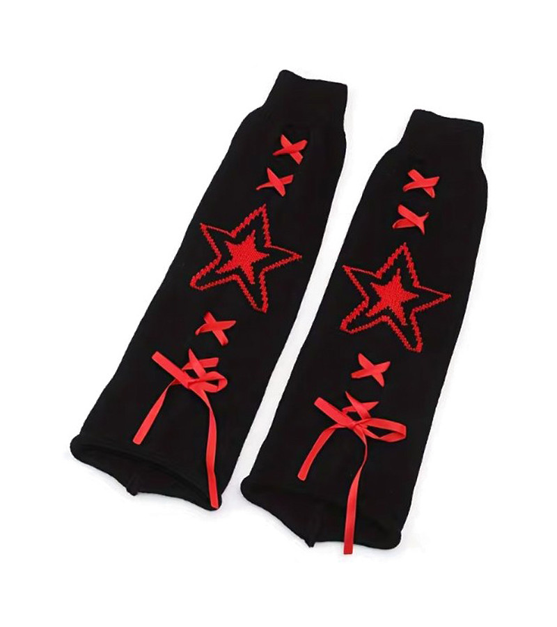 Leg Warmers Noirs Etoile Rouge