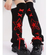 Black And Red Star Leg Warmers