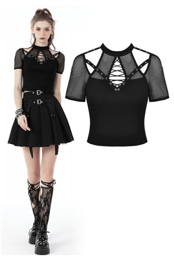 Top Sexy Goth Découpes Et Résilles