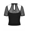 Sexy Gothic Back Fishnet Top With Cutouts