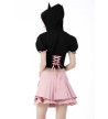 Veste Kawaii Noire Et Rose Oreilles De Chat