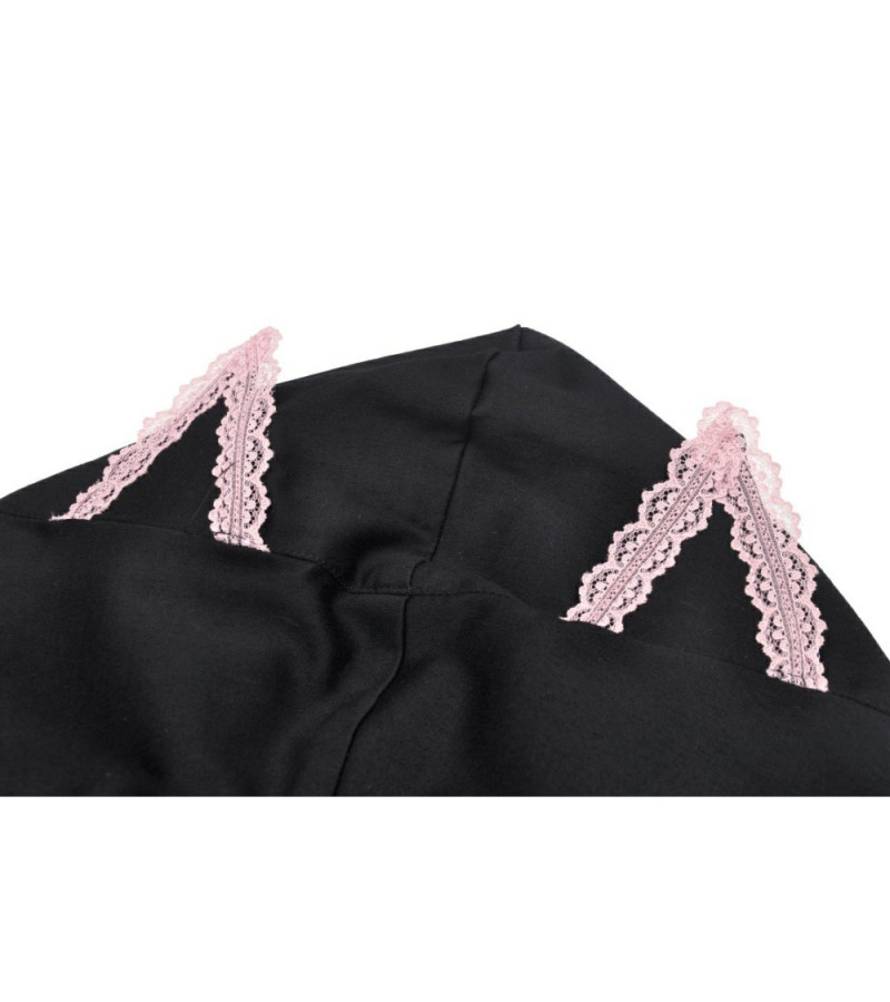 Veste Kawaii Noire Et Rose Oreilles De Chat