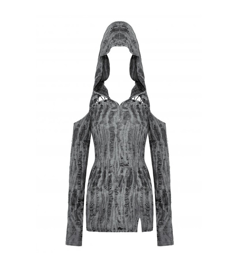 Punk Ragged Sexy Hooded Top