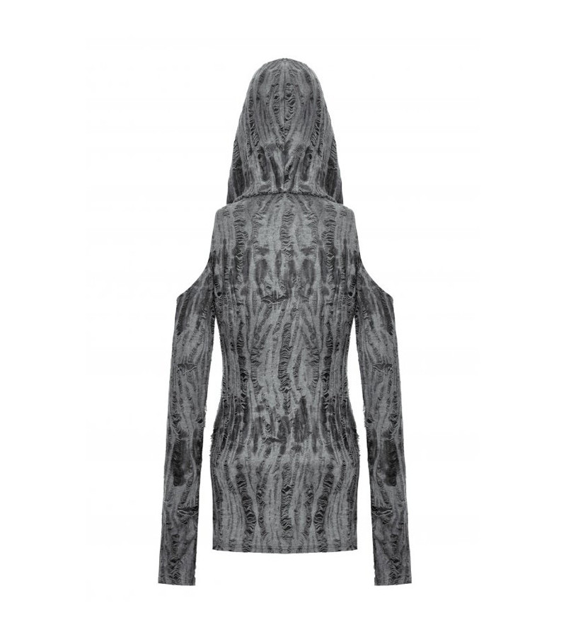 Top Gris Destroy Long A Capuche