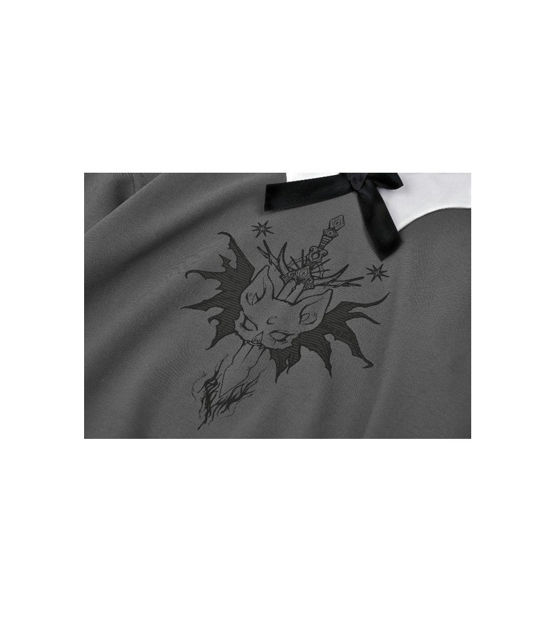 Pull Gris Col Chauve-Souris Blanc