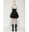 Punk Shiny Black Layered Dress