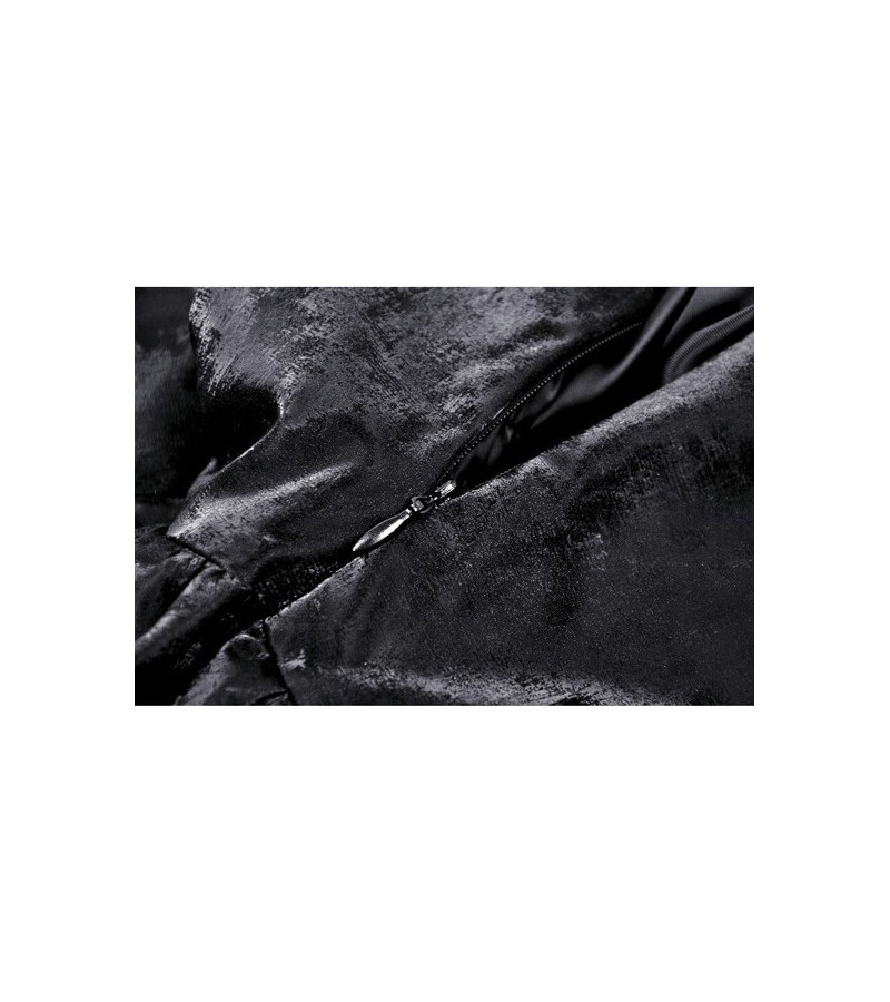 Punk Shiny Black Layered Dress