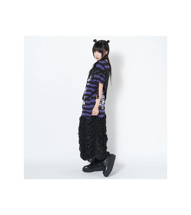 Punk Border T-Shirt Noir Violet ACDC RAG