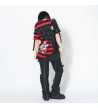 Punk Border T-Shirt Noir Rouge ACDC RAG