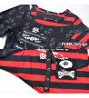 Punk Border T-shirt Black And Red ACDC RAG